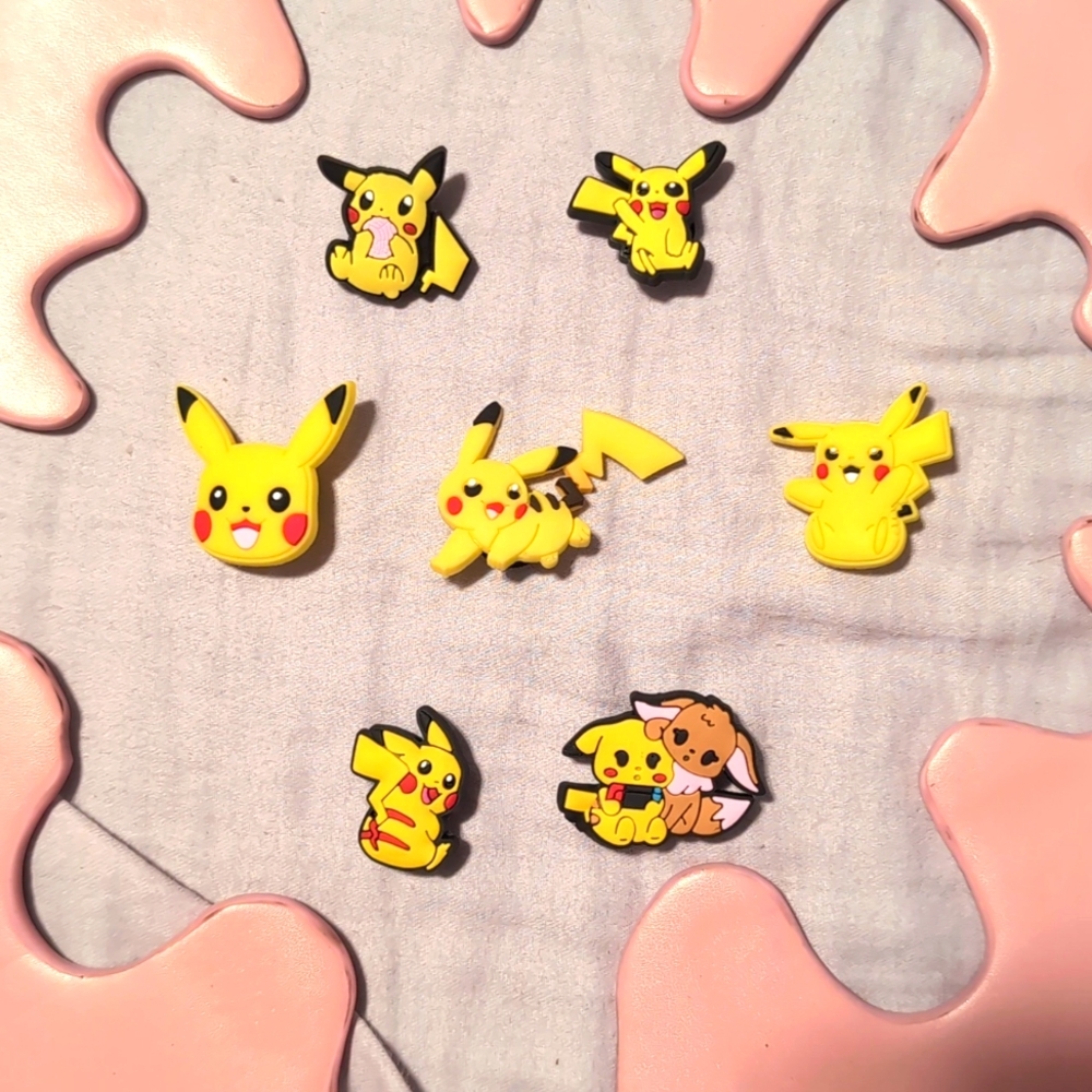 Pikachu shoe charm pack of 7